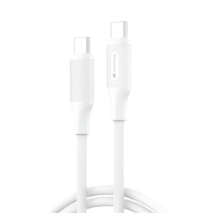 Kabel Encore Energy 2x USB-C PD pro nabíjení a přenos dat 100cm bílý 60W MD-60CC1W
